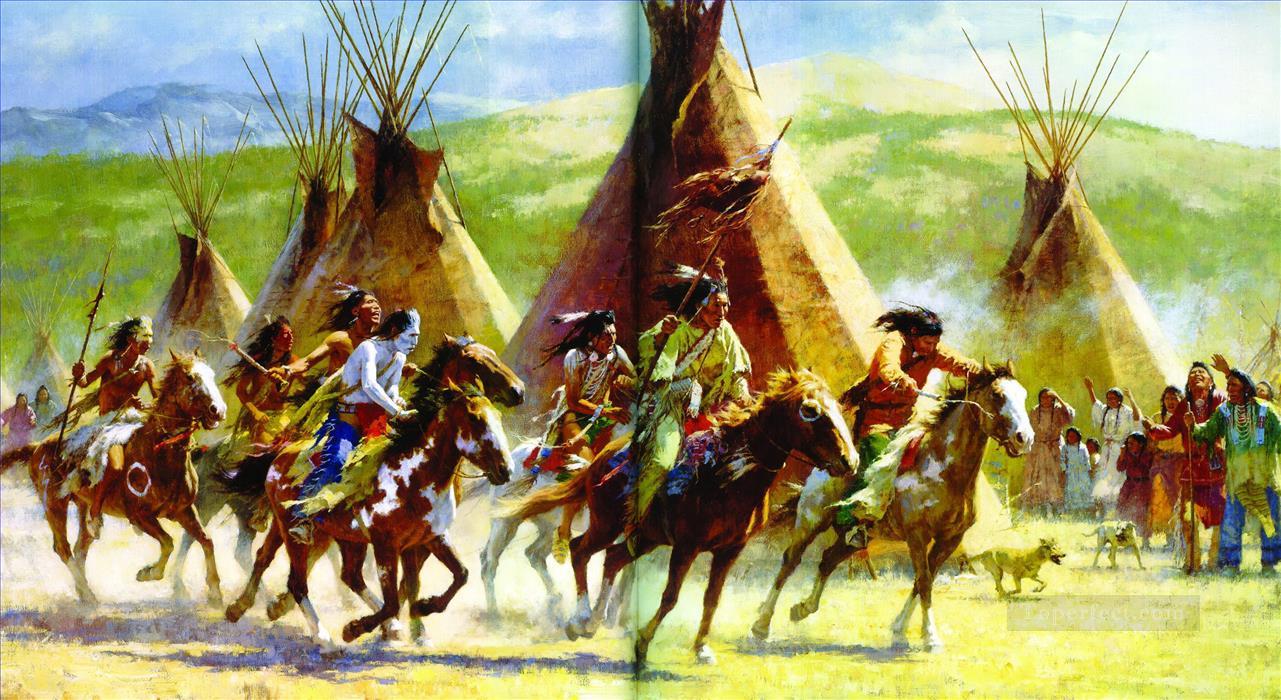 western American Indians 219 Oil Paintings